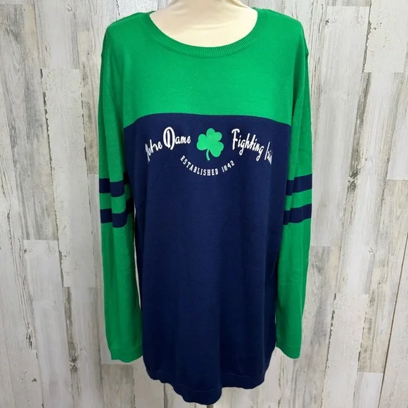 Emerson Street Clothing Company Notre Dame Tunic Length Sweater - Picture 1 of 10